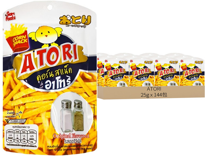 ATORI 卡拉薯條 原味 25g, 144包