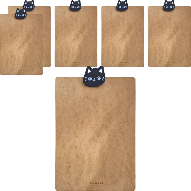 JOY STAR 九達 O-Cat 貓咪木頭板夾 253 x 330mm, 原木, 6個