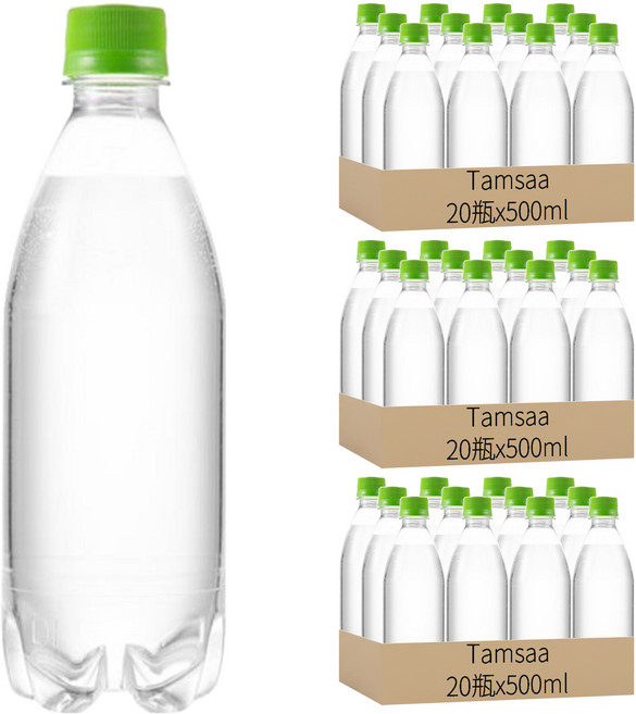 Tamsaa 無標籤萊姆風味氣泡水, 500ml, 60瓶