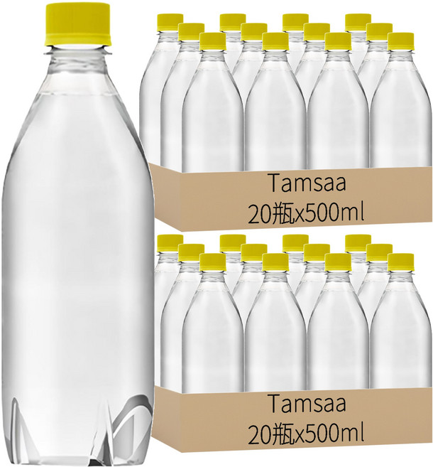 Tamsaa 無標籤氣泡水 檸檬口味, 500ml, 40瓶
