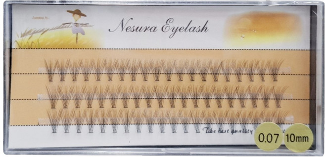 Nesura Eyelash 小惡魔3D自黏單簇假睫毛 11.5 x 6.5 x 1.5cm, 稻草人10mm, 1個