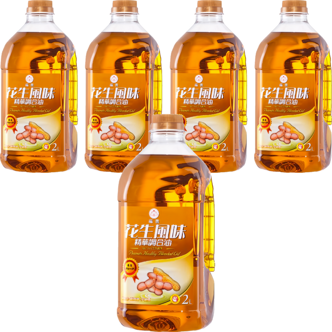 福壽實業 花生風味精華調合油 煎煮炒炸皆宜, 2L, 5桶