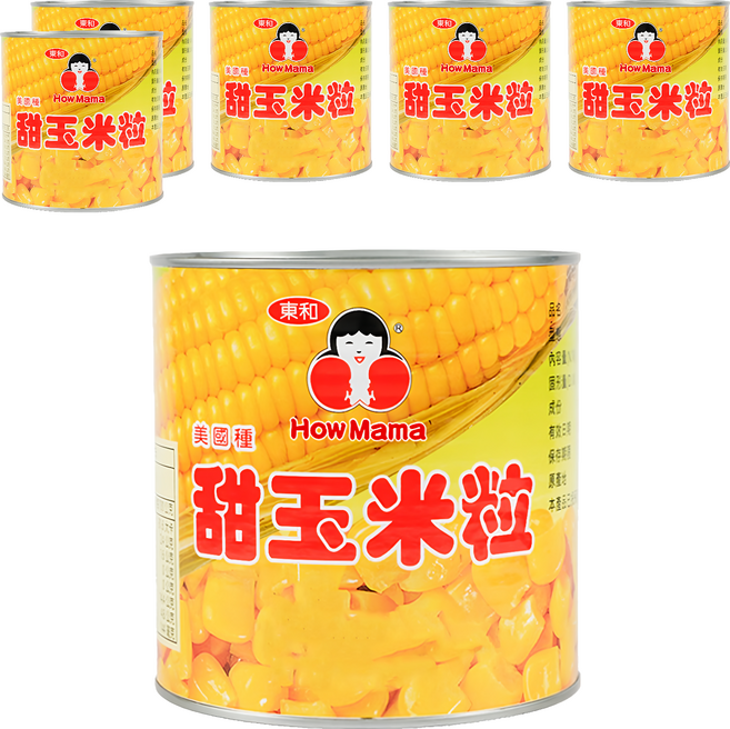 東和食品 How Mama 非基改玉米粒, 6個, 340g