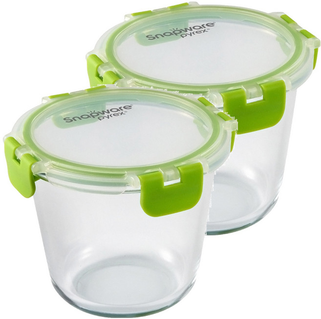 Corelle Brands 康寧餐具 Snapware Eco Clean 可拆扣玻璃保鮮罐, 2個容器 + 2個蓋子, 2個