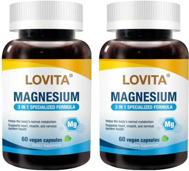 Lovita 複方鎂500mg素食膠囊, 60g, 60顆, 2瓶