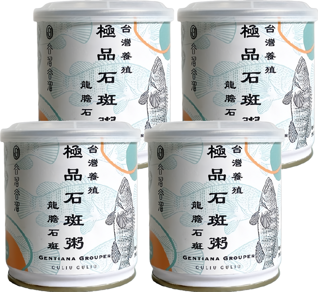 GULIUGULIU 谷溜谷溜 極品石斑粥, 4罐, 300ml