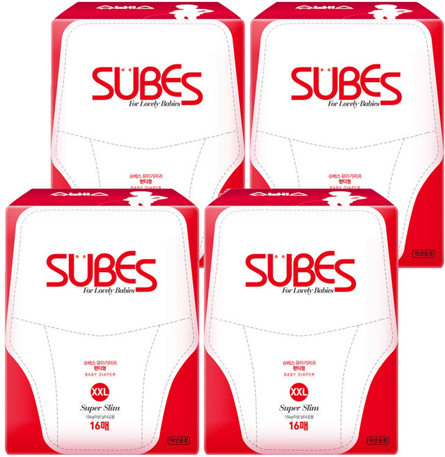 SUBES Super Slim 超薄褲型尿布 15kg以上, XXL, 64片