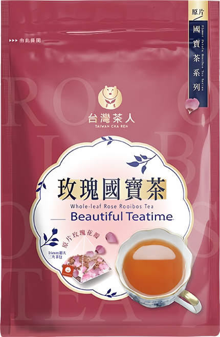 台灣茶人 南非紅國寶茶 原片玫瑰, 2.2g, 10包, 1袋