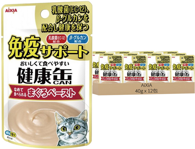 AiXiA 免疫力軟包1號, 鮪泥狀, 40g, 12包