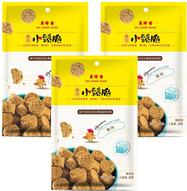 Bee Cheng Hiang 美珍香 雞肉小鬆脆, 60g, 3個