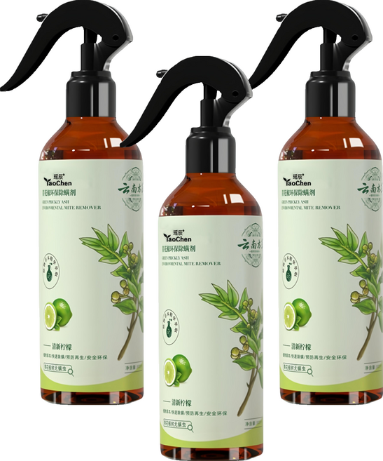 YAO CHEN 瑤辰 植物草本除螨噴霧 清新檸檬, 3個, 300ml
