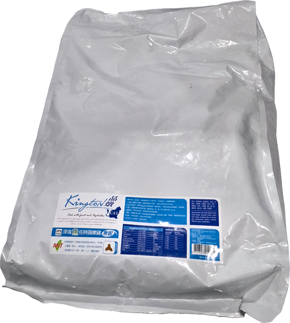 Kington 晶燉 無穀貓飼料, 深海魚佐時蔬嫩雞, 15kg, 1袋