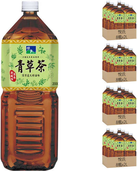 悅氏 青草茶, 2L, 32瓶