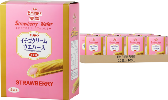 EMPIRE 雙盟 雙盟 草莓酥棒, 100g, 12盒