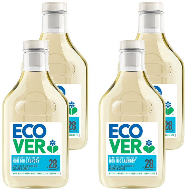 ECOVER 宜珂 薰衣草 + 檀香木 濃縮洗衣精, 1L, 4瓶