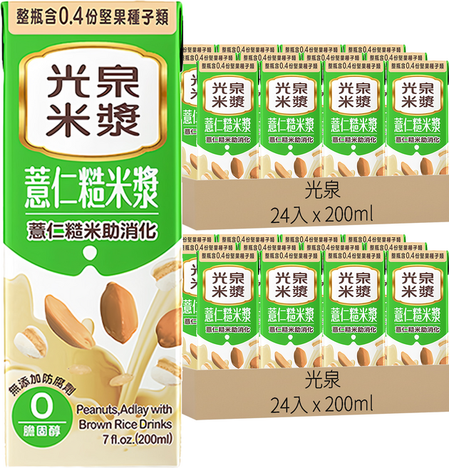 光泉 薏仁糙米漿, 200ml, 48入