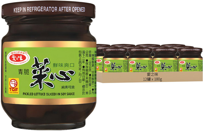 愛之味 菜心, 180g, 12罐