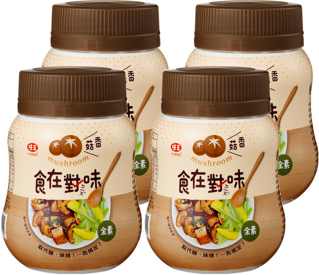 味王 食在對味 香菇風味調味料, 250g, 4罐