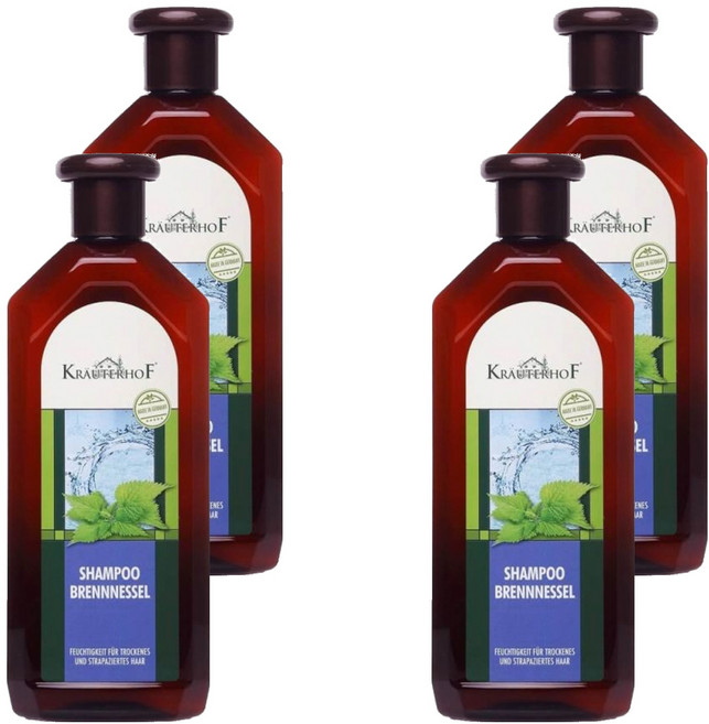KRAUTERHOF 草本莊園 無矽靈植萃草本洗髮精 蕁麻洗髮精, 500ml, 4瓶