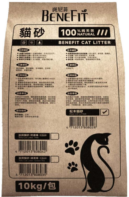 BENEFIT 斑尼菲 松木貓砂, 10kg, 1個, 松木