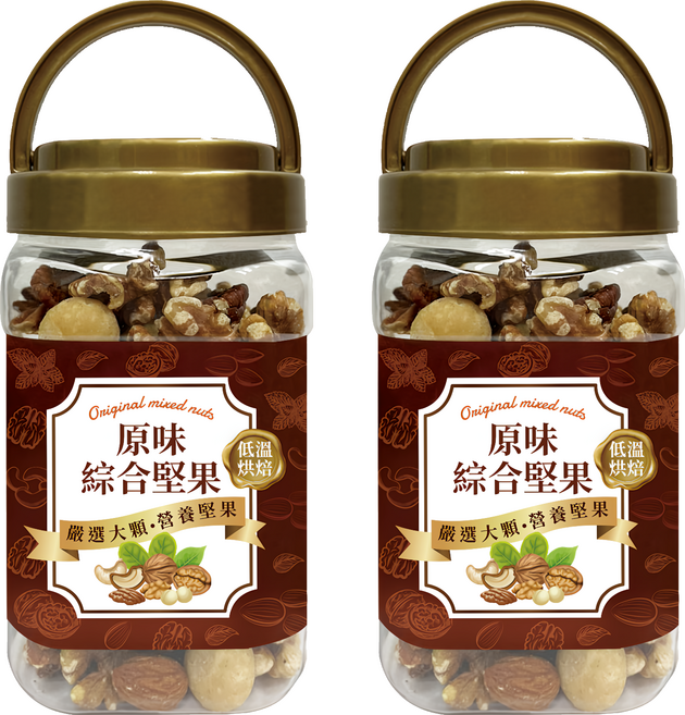 臻御行 原味綜合堅果 低溫烘焙 無添加 多種堅果一次滿足, 320g, 2罐