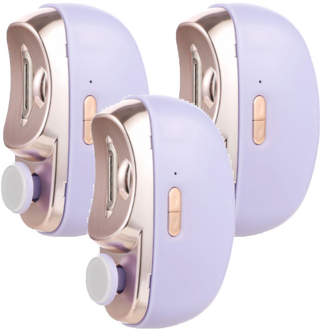 電動指甲修剪磨甲機 升級款, 3個, 紫色