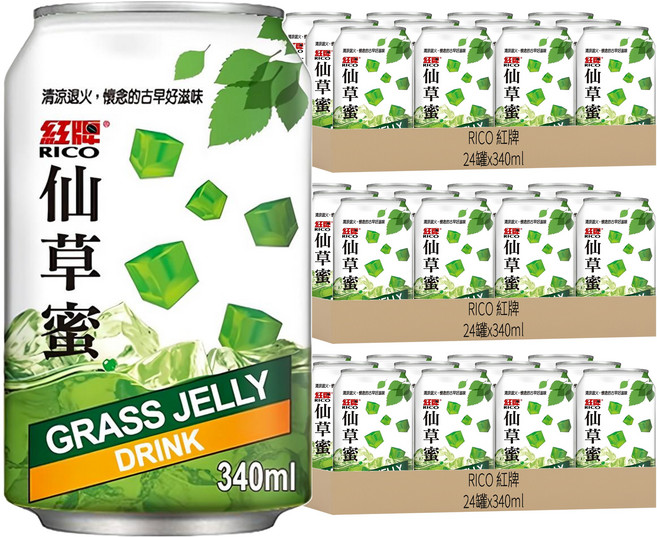 RICO 紅牌 仙草蜜, 340ml, 72罐