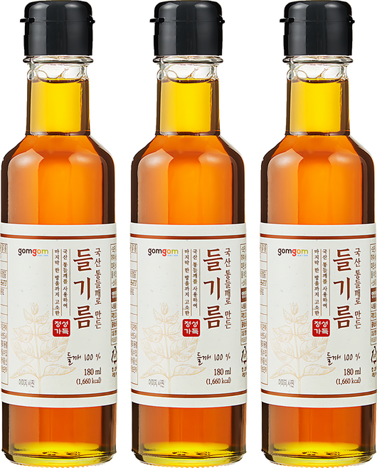 gomgom 紫蘇油 180ml 帶來獨特風味, 3瓶