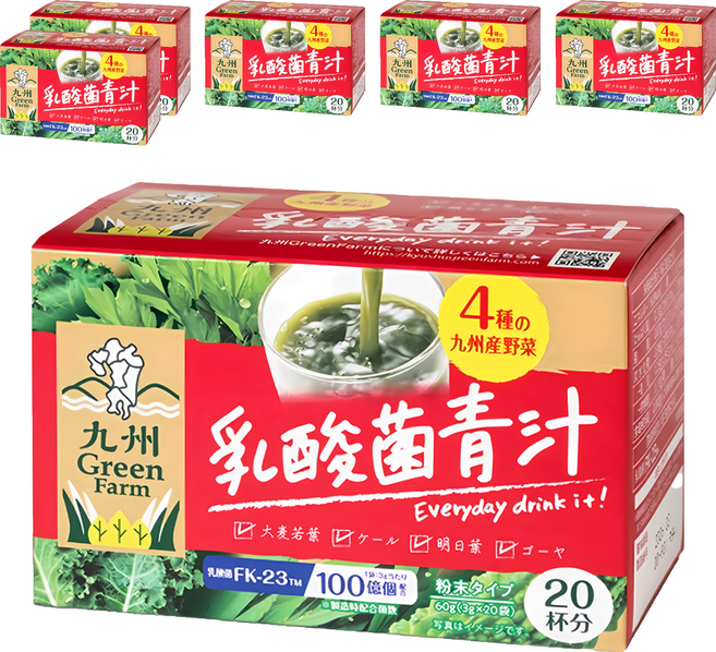 九州 Green Farm 盛花園 日本原裝進口九州產乳酸菌青汁, 20包, 3g, 6盒