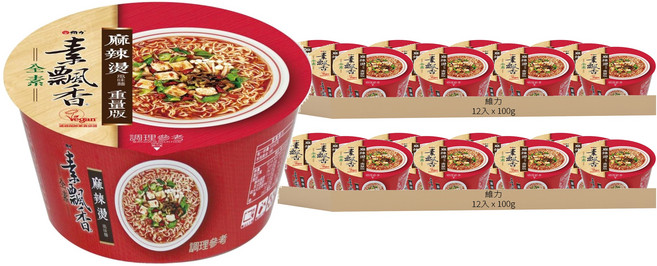 維力 素飄香 麻辣燙風味麵 100g, 24入