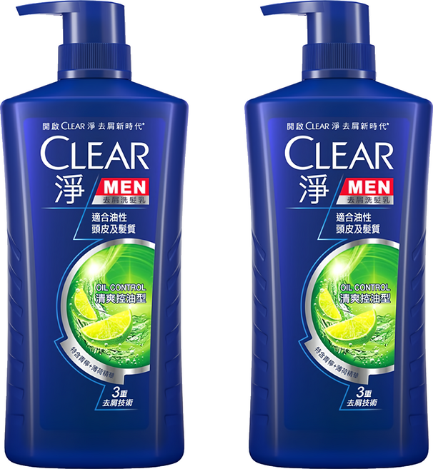 CLEAR 淨 去屑洗髮乳 清爽控油型, 1.2kg, 2瓶