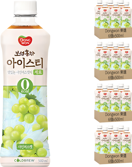 Dongwon 東遠 Boseong BlackTea 麝香葡萄風味紅茶, 500ml, 24瓶