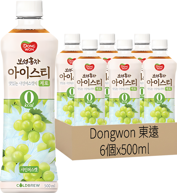 Dongwon 東遠 Boseong BlackTea 麝香葡萄風味紅茶, 500ml, 6瓶