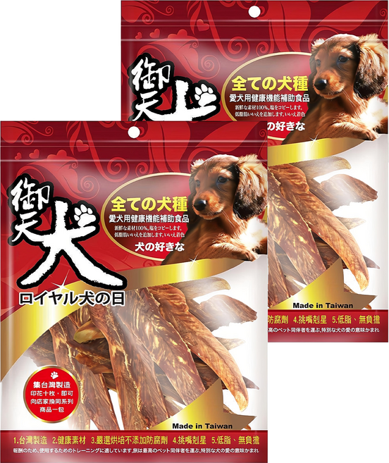 御天犬 全犬種 潔牙雞腿肉片, 雞肉, 140g, 2包