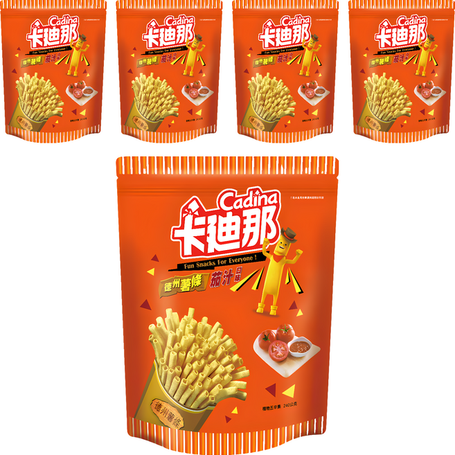 Cadina 卡迪那 德州薯條 茄汁口味, 240g, 5包