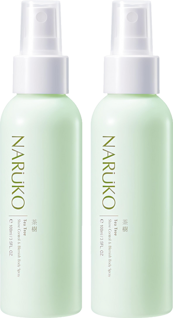 NARUKO 牛爾 台灣公司貨 茶樹神奇抗痘美背噴霧, 100ml, 2瓶