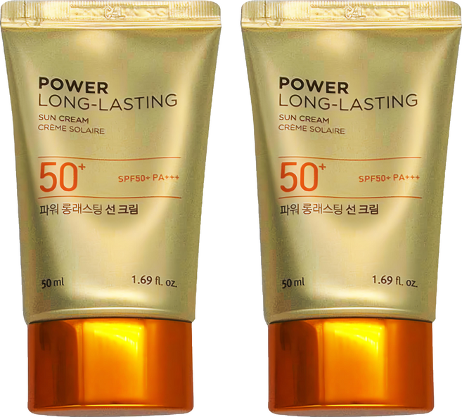 THE FACE SHOP 菲詩小舖 fmgt 台灣公司貨 金鑽長效防曬霜 SPF50+ PA+++, 50ml, 2條