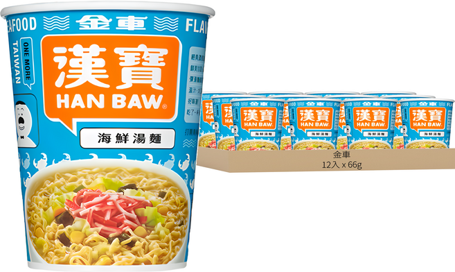 金車 HAN BAW 漢寶 海鮮湯麵, 12入
