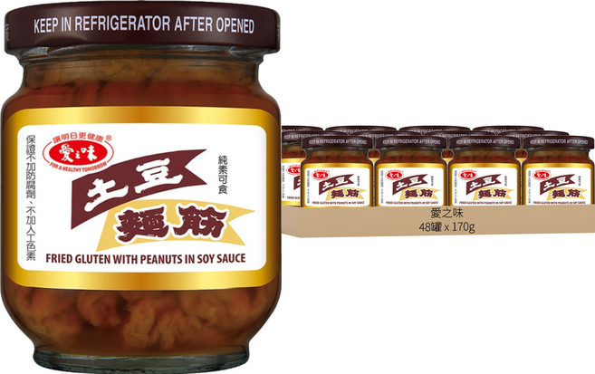 愛之味 土豆麵筋, 170g, 48罐