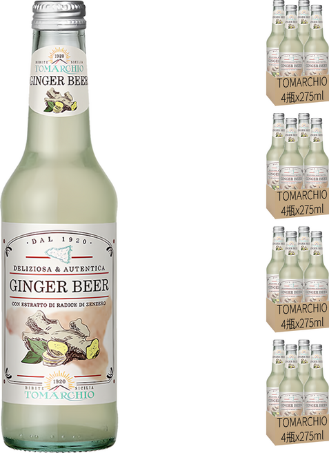 TOMARCHIO 義大利西西里薑汁風味氣泡飲, 275ml, 16瓶