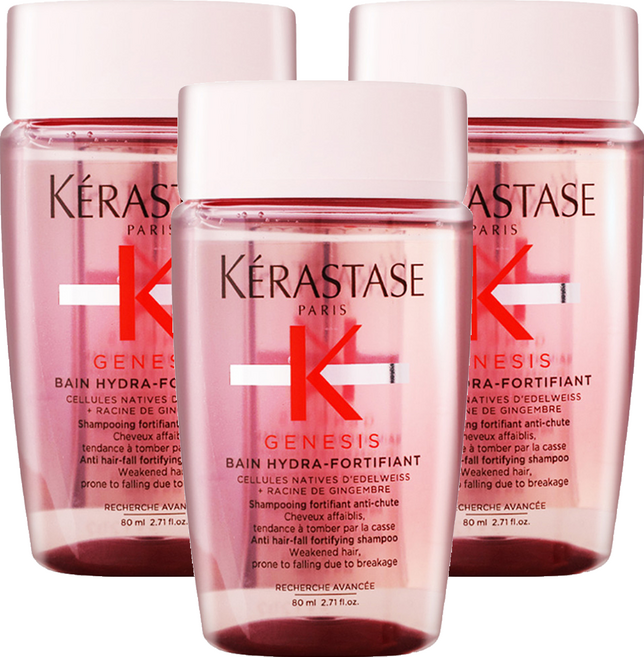 KERASTASE 巴黎卡詩 粉漾芯生髮浴洗髮精 清爽型, 80ml, 3瓶