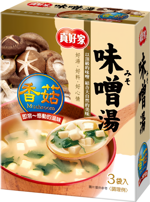 真好家 香菇味噌湯, 33g, 1盒