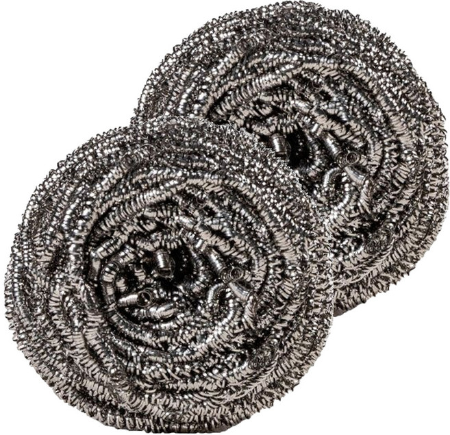 H.A.C 不鏽鋼清潔鋼絲球 紮實緊密 不易鬆脫 好刷耐用, 1個, 2個