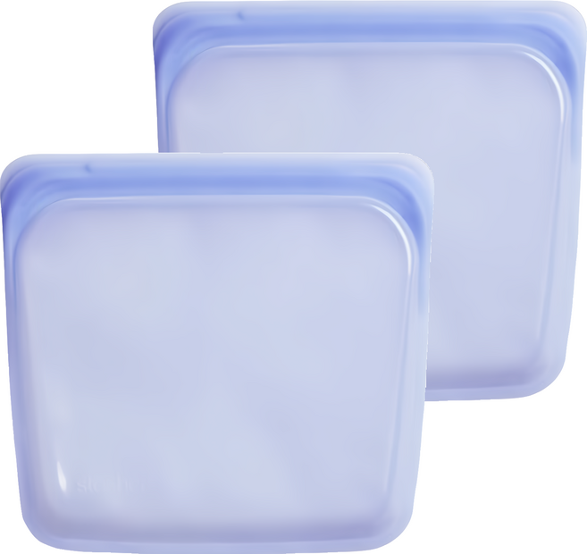 stasher 方形矽膠密封袋, 19.05 x 18.42 x 1.59cm, 1個, 2個