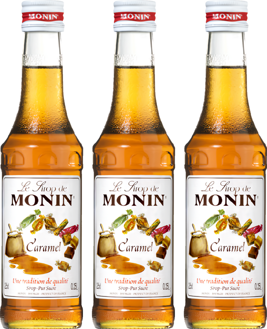 MONIN 莫寧 焦糖風味糖漿, 250ml, 3瓶