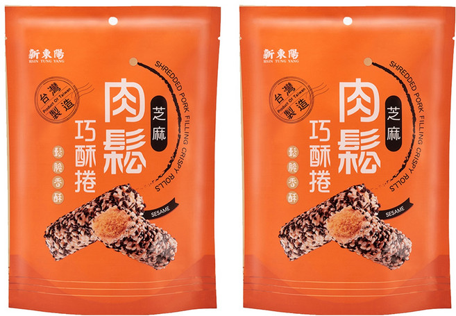 新東陽 肉鬆巧酥捲 芝麻, 130g, 2包
