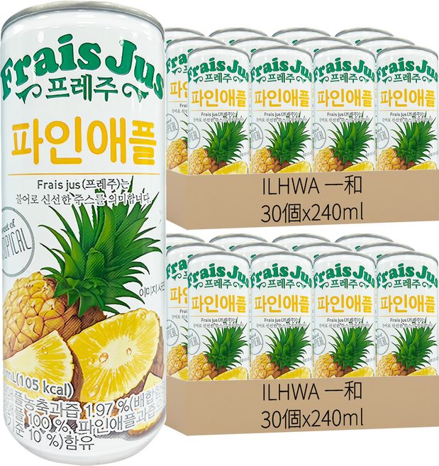 ILHWA 一和 鳳梨汁, 60罐, 240ml
