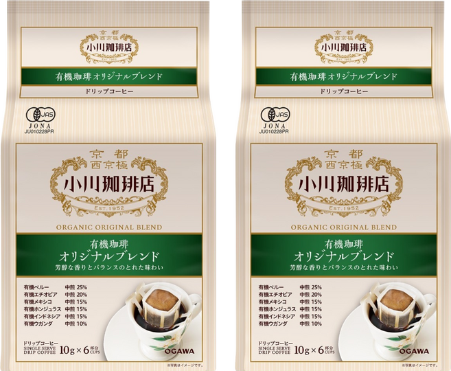 OGAWA 小川珈琲 經典芳醇有機濾掛咖啡, 10g, 6個裝, 2組