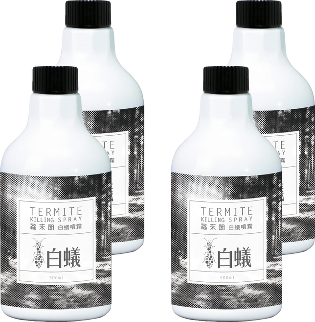 HUKUROU 福來朗 白蟻噴霧 補充瓶 500ml, 4瓶