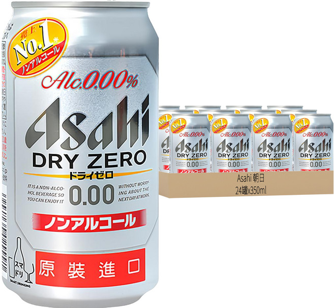 Asahi 朝日 DRY ZERO 無酒精飲料, 24罐, 350ml